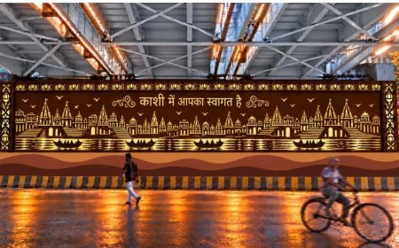 वाराणसी में एयर शो की भव्य तैयारियां, बाबतपुर से नमो घाट तक काशी की कला और संस्कृति से सजीं दीवारें