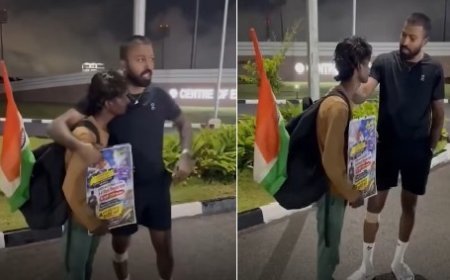 मुंबई से पैदल बेंगलुरु पहुंचे प्रशंसक से मिले हार्दिक पांड्या, वापसी के लिए फ्लाइट टिकट कराकर जीता दिल