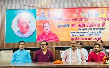 हरदोई में भाजपा पिछड़ा वर्ग मोर्चा की बैठक, ऋषि चौरसिया ने सपा के पीडीए को बताया छलावा