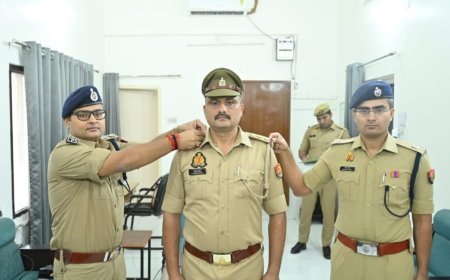 सहारनपुर में SI रविंद्र सिंह बने इंस्पेक्टर: एसएसपी अभिनंदन सिंह व एसपी देहात ने लगाए ट्रिपल स्टार, दी शुभकामनाएं