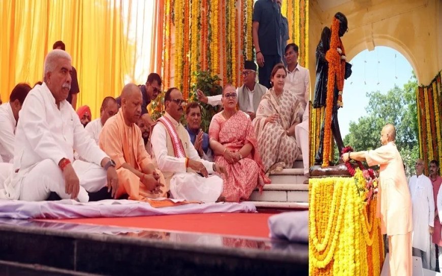 गांधी जयंती पर जीपीओ पहुंचे मुख्यमंत्री योगी: बापू की प्रतिमा पर किया पुष्पार्चन, अहिंसा दिवस की दी शुभकामनाएं