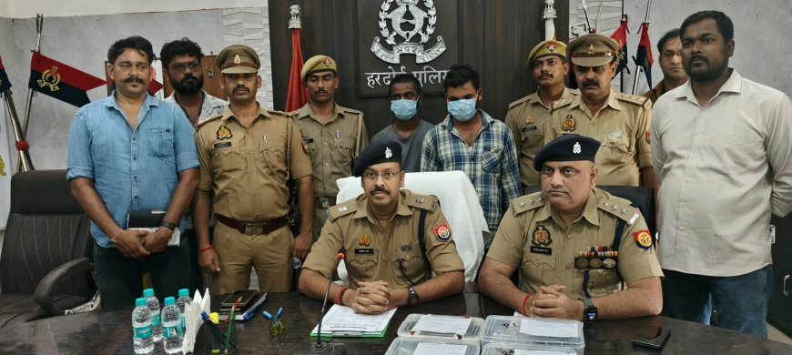 हरदोई में पुलिस मुठभेड़ के बाद चांदी लूटने वाले 4 बदमाश गिरफ्तार, दो के पैर में लगी गोली