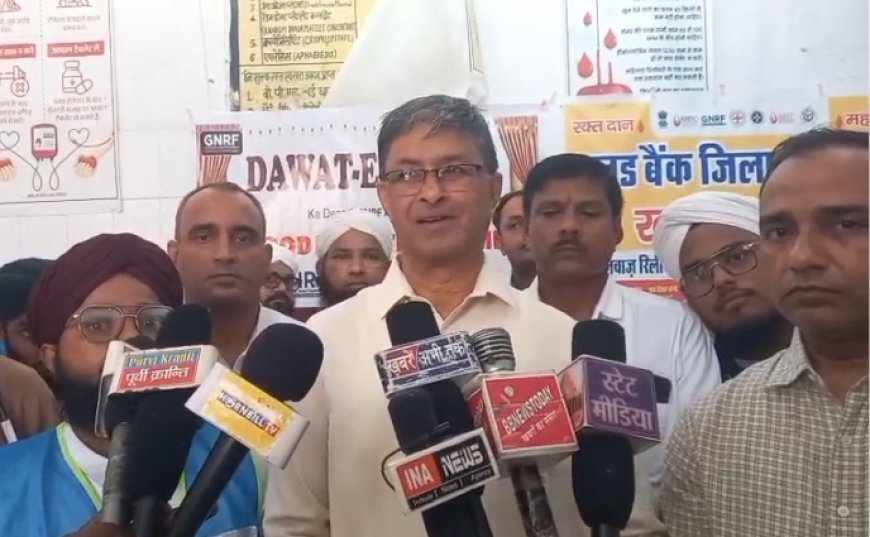 बलिया में रक्तदान शिविर का आयोजन, 42 यूनिट रक्त हुआ एकत्रित