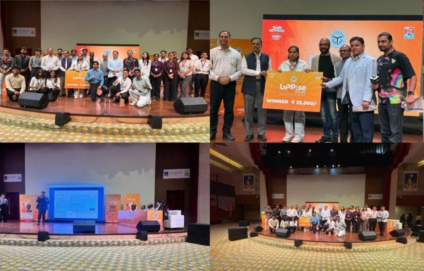 ग्रेटर नोएडा: शारदा यूनिवर्सिटी में यूपी राइज सम्मेलन, युवा इनोवेटर्स ने पेश किए स्वास्थ्य और रोजगार से जुड़े स्टार्टअप