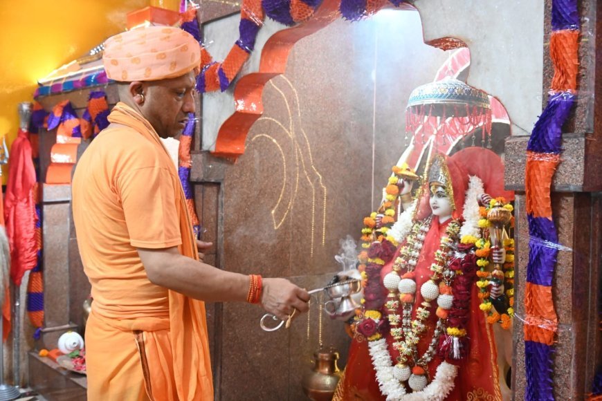 गोरक्षपीठ में वैदिक मंत्रोच्चार और कलश स्थापना के साथ शारदीय नवरात्र का शुभारंभ