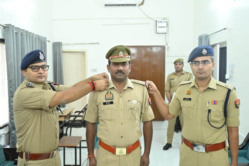 सहारनपुर में सब इंस्पेक्टर शिवकुमार बने इंस्पेक्टर: डीजीपी के रजत पदक विजेता के कंधों पर सजे तीन स्टार