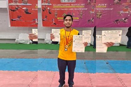 Hardoi News Anubhav Singh made his place in Khelo India Youth Games by performing well.
