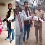 Hardoi News Invitation for Pran Pratistha was given door to door by giving Akshat, celebrate the festival of Diwali at your homes on 22 January.