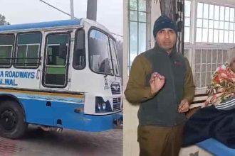 Palwal News There was chaos after the driver of Haryana Roadways bus was attacked in a moving bus.